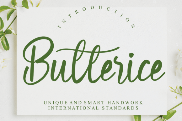 Butterice: A Delicate Script Font