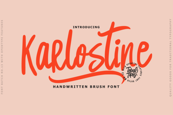 Karlostine: A Flowing Script for Editorial Design