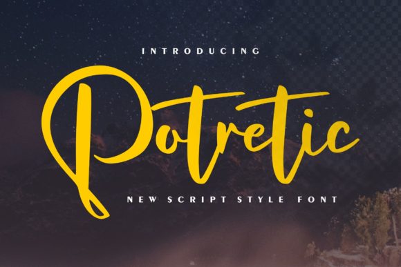 Potretic: Elegant Script Font for Craft Projects